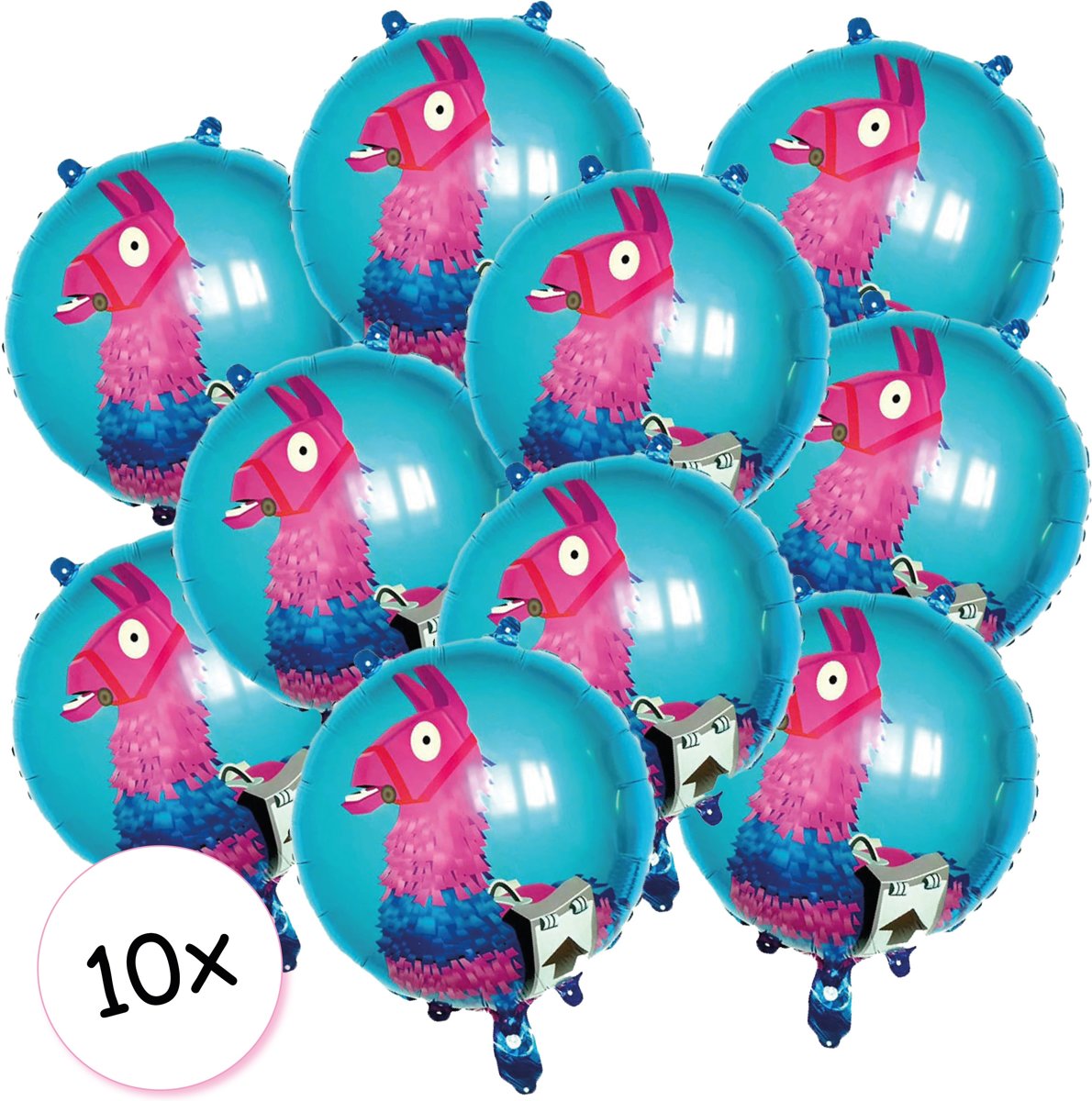 Folieballon Fortnite Piñata-Lama 45 cm 10 stuks